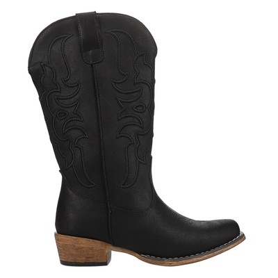 Женские повседневные черные ковбойские ботинки с острым носком и вышивкой из шнура Roper Riley 09-021-1