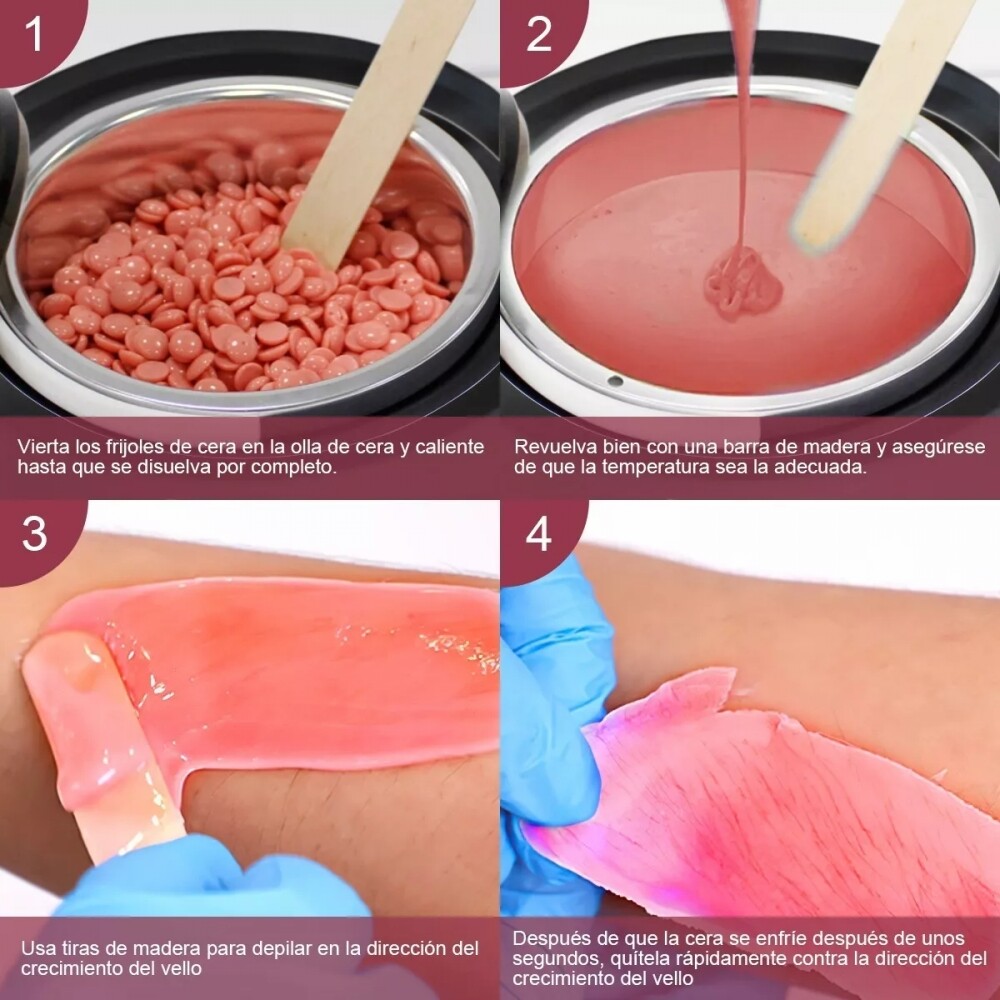 Professional Wax Warmer Heater Hair Removal Depilatory Waxing Kit Beans Sticks