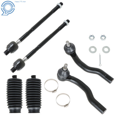 Front Inner & Outer Tie Rod Boot Kit Fit for 2007-2014 Ford Edge Lincoln MKX 6pc