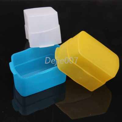 Flash Bounce Diffuser dome for Canon 580EX II white Blue Yellow