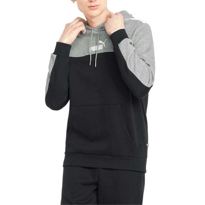 

Puma Ess+ Block Pullover Hoodie Mens Black Casual Outerwear 849036-01, Черный