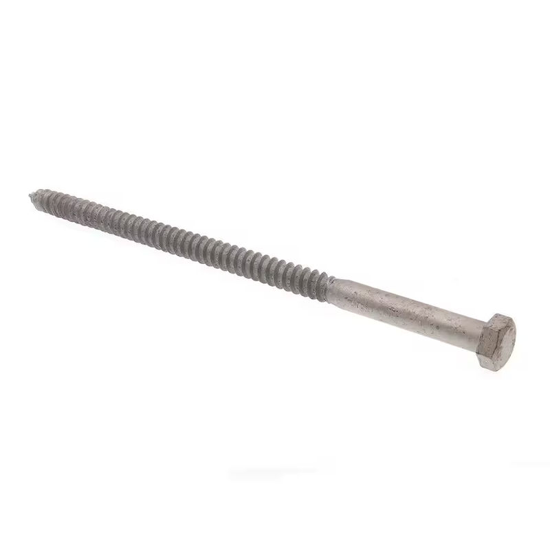 A307 Grade a Hot Dip Galvanized Steel 1/2 In. X 10 In. External Hex Lag Screws (10-Pack)