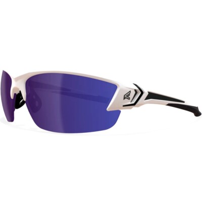 White Frame Aqua Blue Mirror Lenses