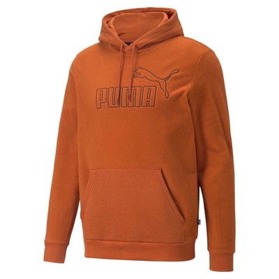 

Puma Ess Elevated Polarfleece Logo Pullover Hoodie Мужская оранжевая повседневная верхняя одежда, Оранжевый