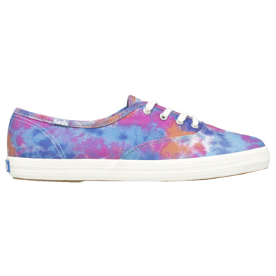 Повседневные женские кроссовки синего, розового цвета на шнуровке Keds Champion Tie Dye Originals