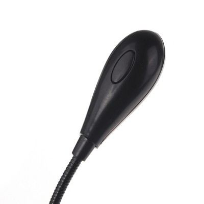 Black Clip-on 2 Dual Arms 4 LED Flexible Book Music Stand Light Lamp N6K8