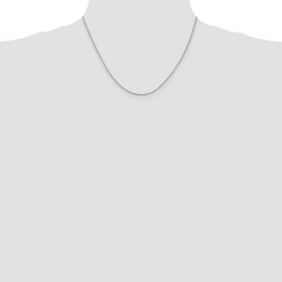 Pre-owned Superdealsforeverything Real 14kt White Gold 1.2mm Box Chain; 18 Inch; Lobster Clasp