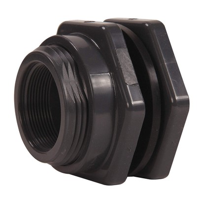 HAYWARD BFAS1020CES Bulkhead Tank Fitting,EPDM,3 1/4''L,PVC 13L954