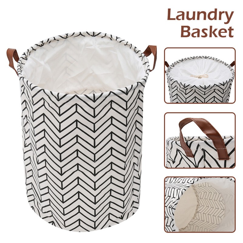 Foldable Large Storage Laundry Hamper Clothes Basket Cotton Laundry Washing Bag