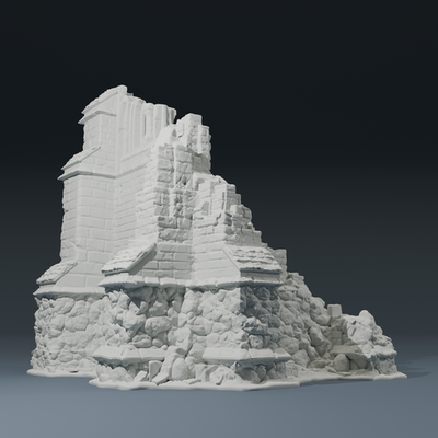 Ruined Cathedral High Corner Section - Fantasy Terrain - photo 4