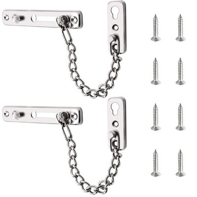 SYNYEY Blocco Catena Argento 2 Chiavi di Sicurezza Acciaio Inossidabile 304