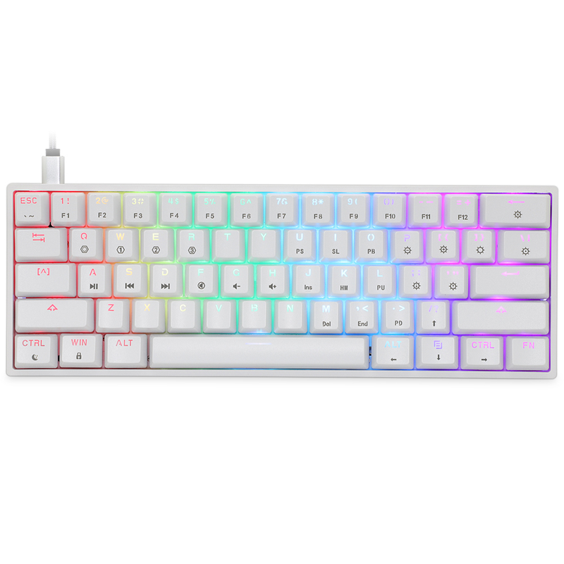 Geek Customized GK61 Mechanical Keyboard 61 Keys Hot Swappable Gateron Optical