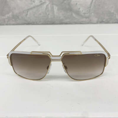 Pre-owned Cazal Sunglasses  9103 004 61 12 140 White Gold Brown Gradient Lens 100% Authenti