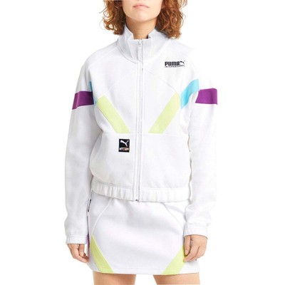 

Puma Intl Game Double Knit Full Zip Track Jacket Womens Size  Casual Athletic, Белый, Puma Intl Game Double Knit Full Zip Track Jacket