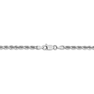 Pre-owned Superdealsforeverything Leslie's Real 14kt 3.00mm Diamond- Cut Rope Chain; 7 Inch In White