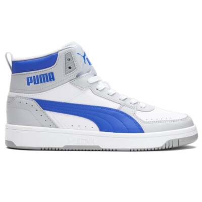 

Puma Rebound Joy High Top Мужские серые кроссовки Повседневная обувь 37476528, Grey, Puma Rebound Joy High Top