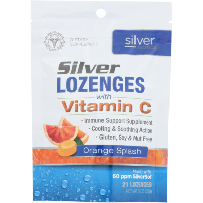 Silver Biotics Lozenge With Vitamin C Orange Splash 21 Lozenges