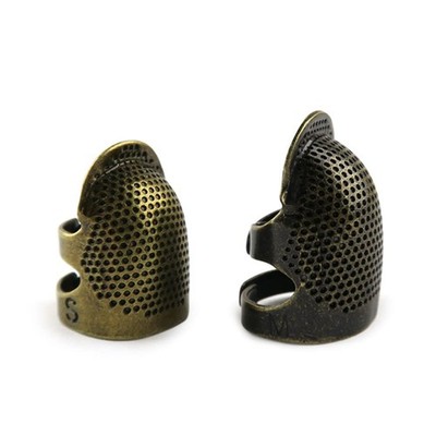 CENPEK 2 ditali da cucito regolabili in rame per ditale e ditale per cucito a