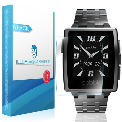 iLLumi AquaShield Clear Screen Protector for Pebble Steel Smartwatch (6-Pack)