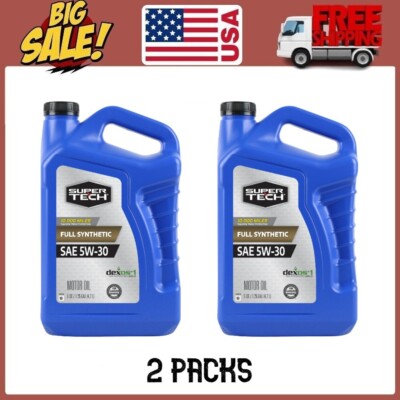(2 Packs) Super Tech Full Synthetic SAE 5W-30 Motor Oil, 5 Quarts FREE SHIPPING