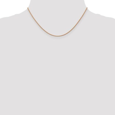 Pre-owned Superdealsforeverything Real 14kt Rose Gold 1.0mm Spiga Chain; 16 Inch; Lobster Clasp In Pink