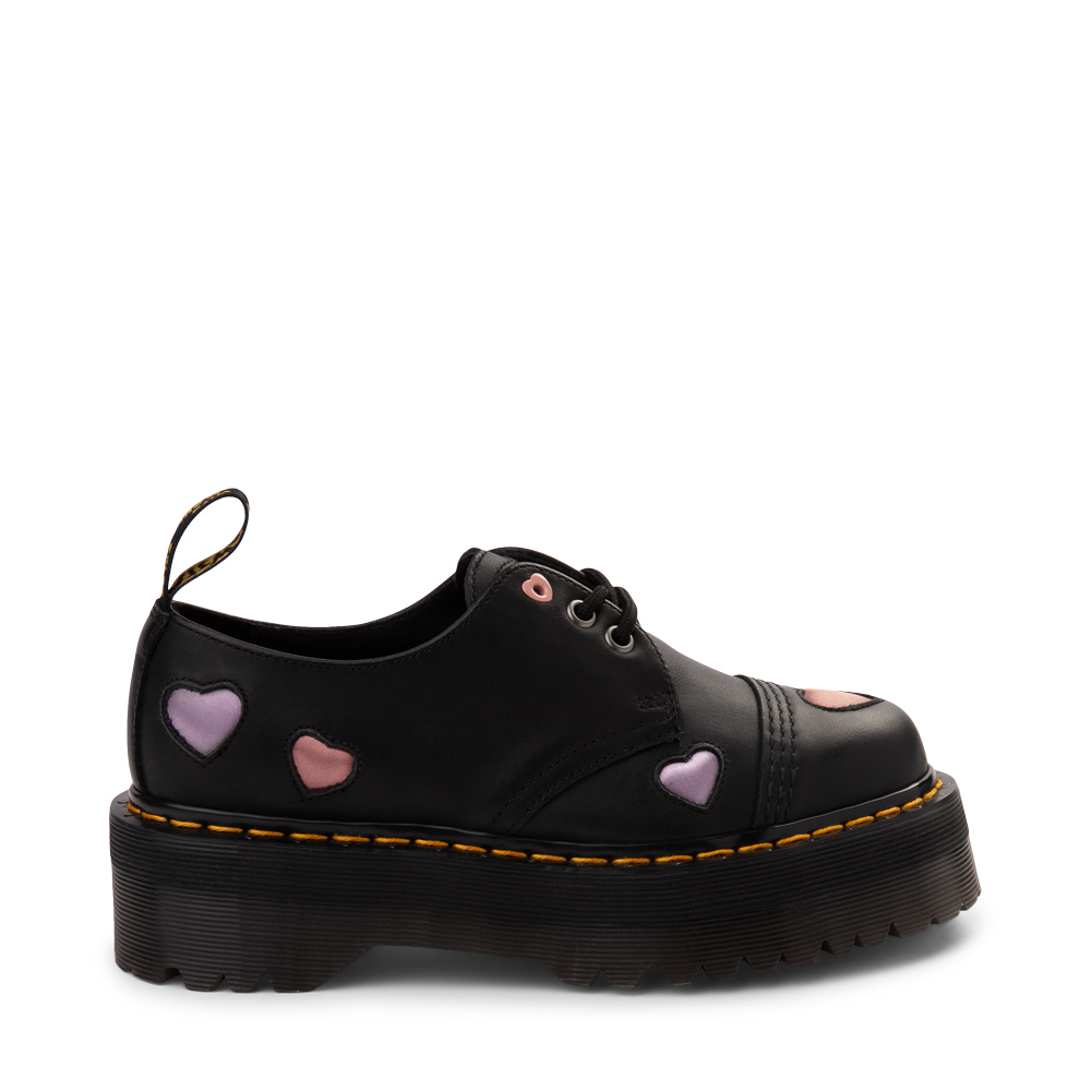 【美品】Dr. Martens 1461 HEARTS BLACK NIB*Womens*Dr. Martens*1461 Hearts Quad Oxford*Black Pastel