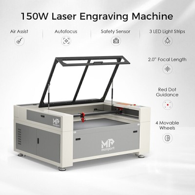 Monport 150W 40x64 CO2 Laser Engraver Cutter Engraving Cutting Machine Autofocus