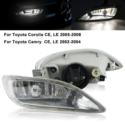 Pair LED Fog Light Driving Lamp Clear Lens Kit For Toyota Corolla 2005-2008