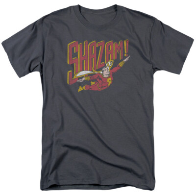 Shazam Retro Marvel DC Comics Licensed Adult T-Shirt