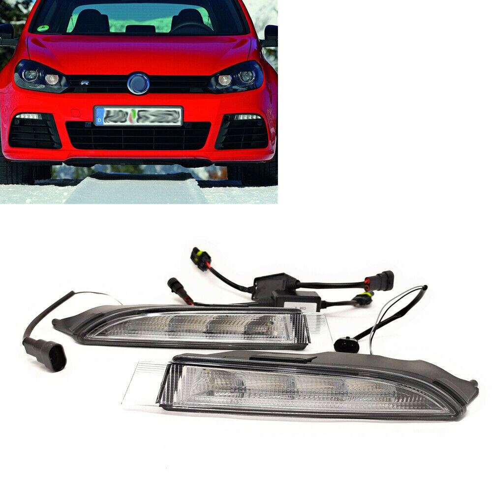 6 Mk6 R20 2009-2013 Led Drl Daytime Running Driving Fog Light