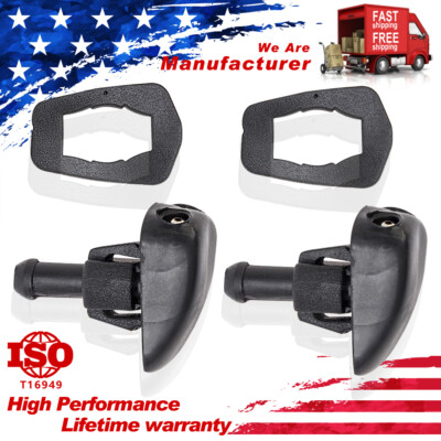 2 Universal Dual Holes Windshield Washer Nozzle Wiper Water Spray Jet Adjustable