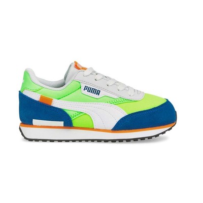 

Puma Future Rider Play On Lace Up Youth Boys Зеленые кроссовки Повседневная обувь 372351, Зеленый, Puma Future Rider Play On Lace Up Youth
