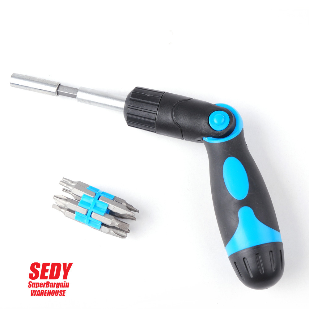 NEW 14 PC Combination Ratchet Screwdriver Set 1/4" Ratcheting Bits