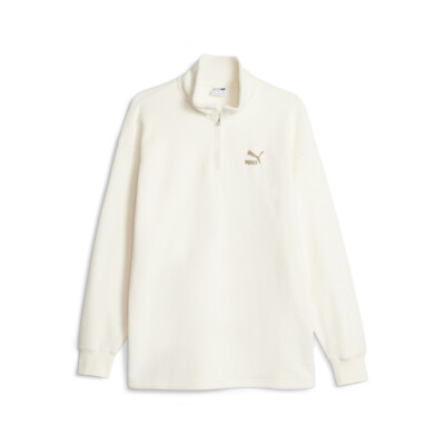 Классическая флисовая куртка на молнии Puma Classics, мужская белоснежная повседневная спортивная верхняя одежда