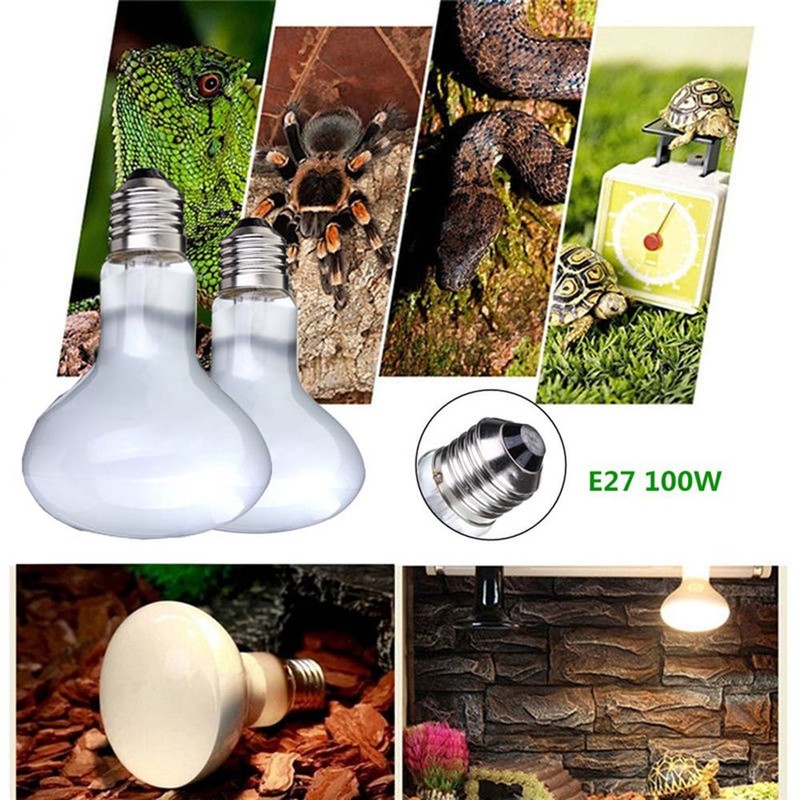 E27 Reptile Lizard Turtle Basking Light Heat Lamp Heater UVA Halogen Bulb