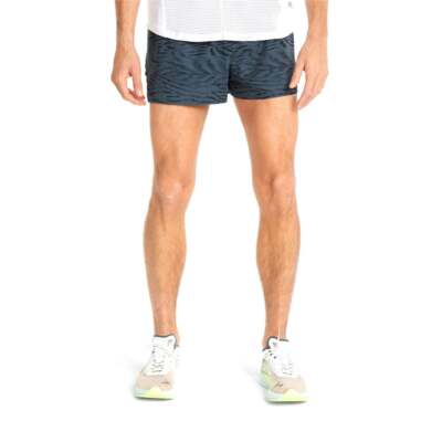 

Puma Run Ultraweave Split 3-дюймовые спортивные шорты мужские синие повседневные спортивные низ, Синий, Puma Run Ultraweave Split 3 Inch Athletic Shorts