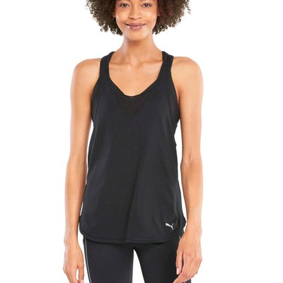 

Puma Cooladapt Scoop Neck Running Tank Top Womens Size  Casual Tops 521048-01, Черный
