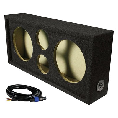 QPOWER CH102 EMPTY ENCLOSURE BOX W/ (2) 8'' SPEAKER HOLES & (2) TWEETER HOLES NEW