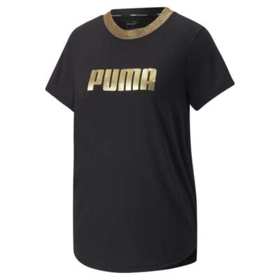 Puma Deco Glam Crew Neck Short Sleeve Athletic TShirt Womens Size XXL Casual To