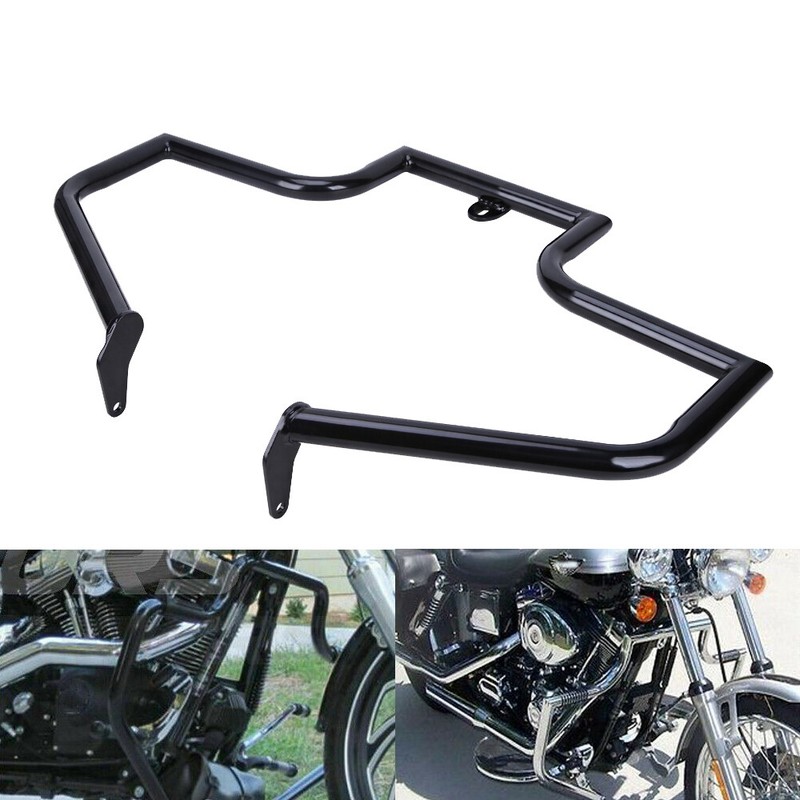 Black Mustache Engine Crash Guard Bar For Harley Touring Glide FLH/FLT (2009-2024)