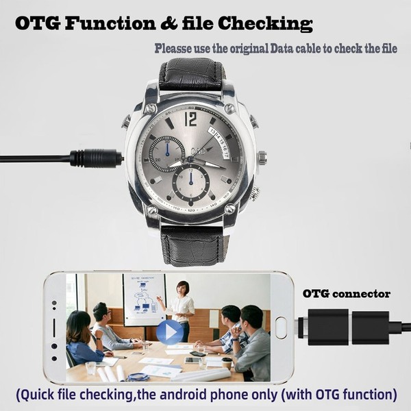 Hidden Camera, Men Fashion Wrist Watch HD 1080 Surveillance Camera - Image 5