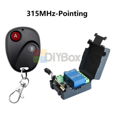 DC12V 2CH Relay Receiver Wireless Remote Control Switch Module RF Transmitter