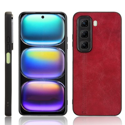 For Infinix Hot 50 4G, Luxury Retro Hybrid PU Leather Soft Rubber Case Cover