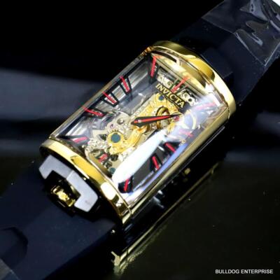 Pre-owned Invicta Vintage Mechanical Skeletonized Ghost Bridge Capsule 29mm Watch