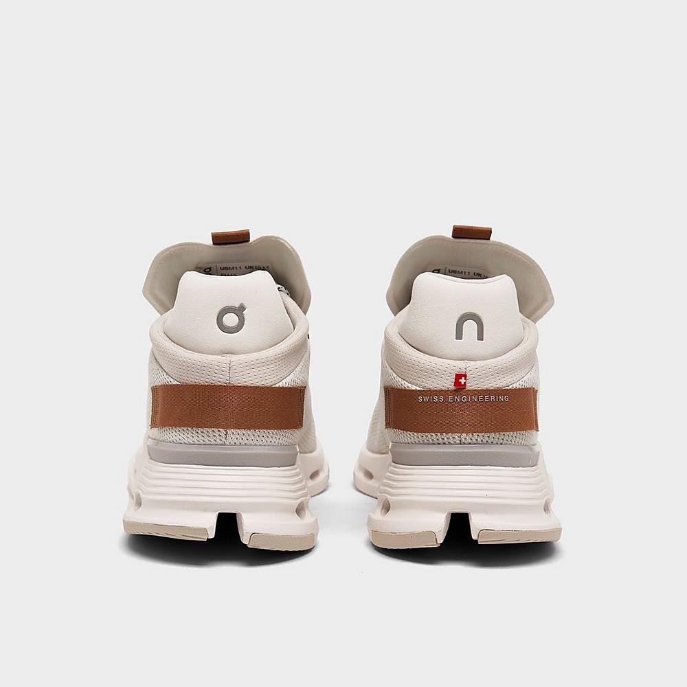 Pre-owned On Cloudnova Running Shoes White/pecan 2699173 101 Men Size 7.5-14
