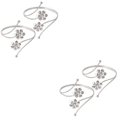  4 pcs Curtain Tie Backs Metal Flower Curtain Buckles Curtain Tiebacks Drape