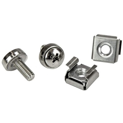 StarTech.com M6 x 12mm - Screws - 50 Pack, Black - Mounting for... 