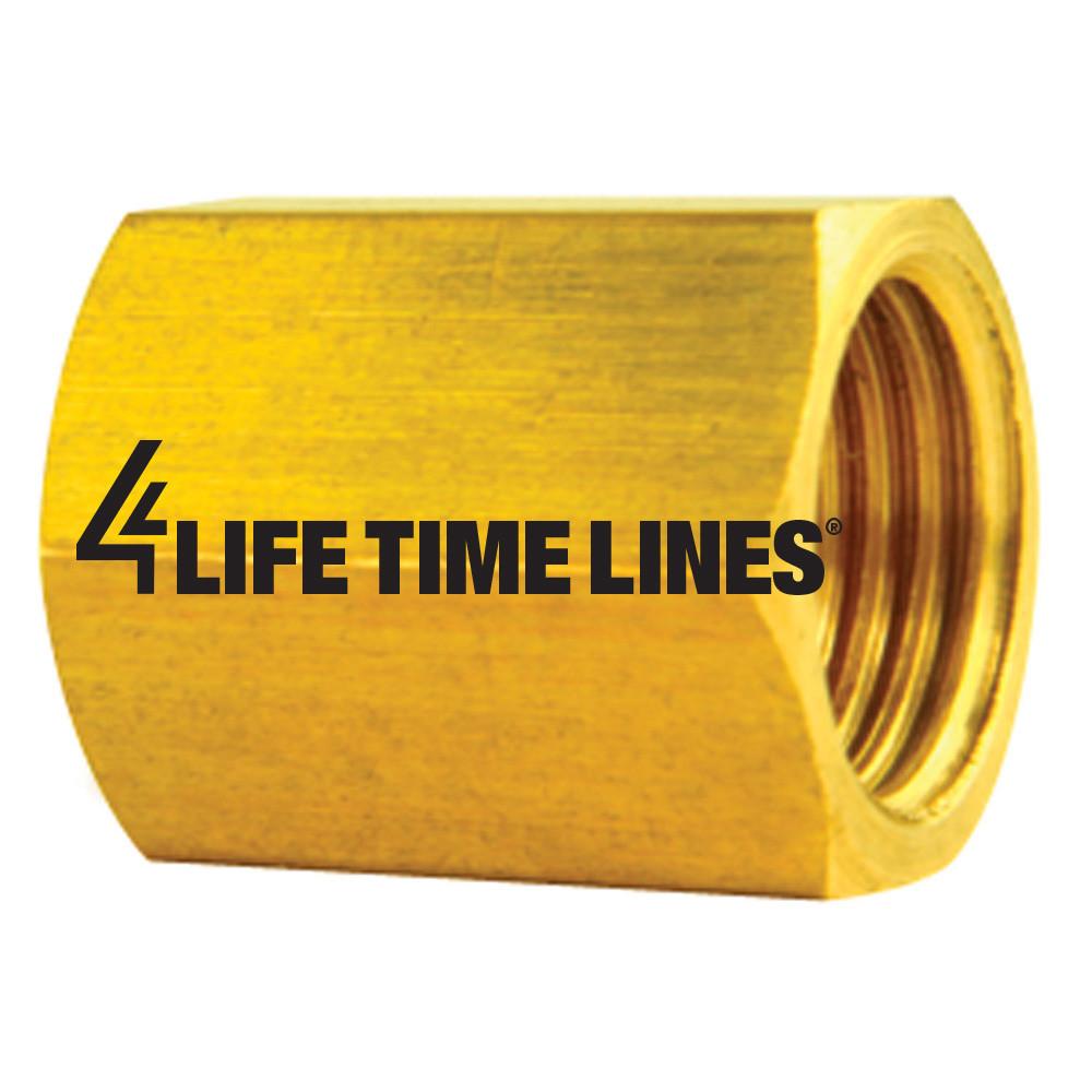 4LIFETIMELINES Brass Brake Line Union, 5/16 (1/220 Inverted), 10/bag