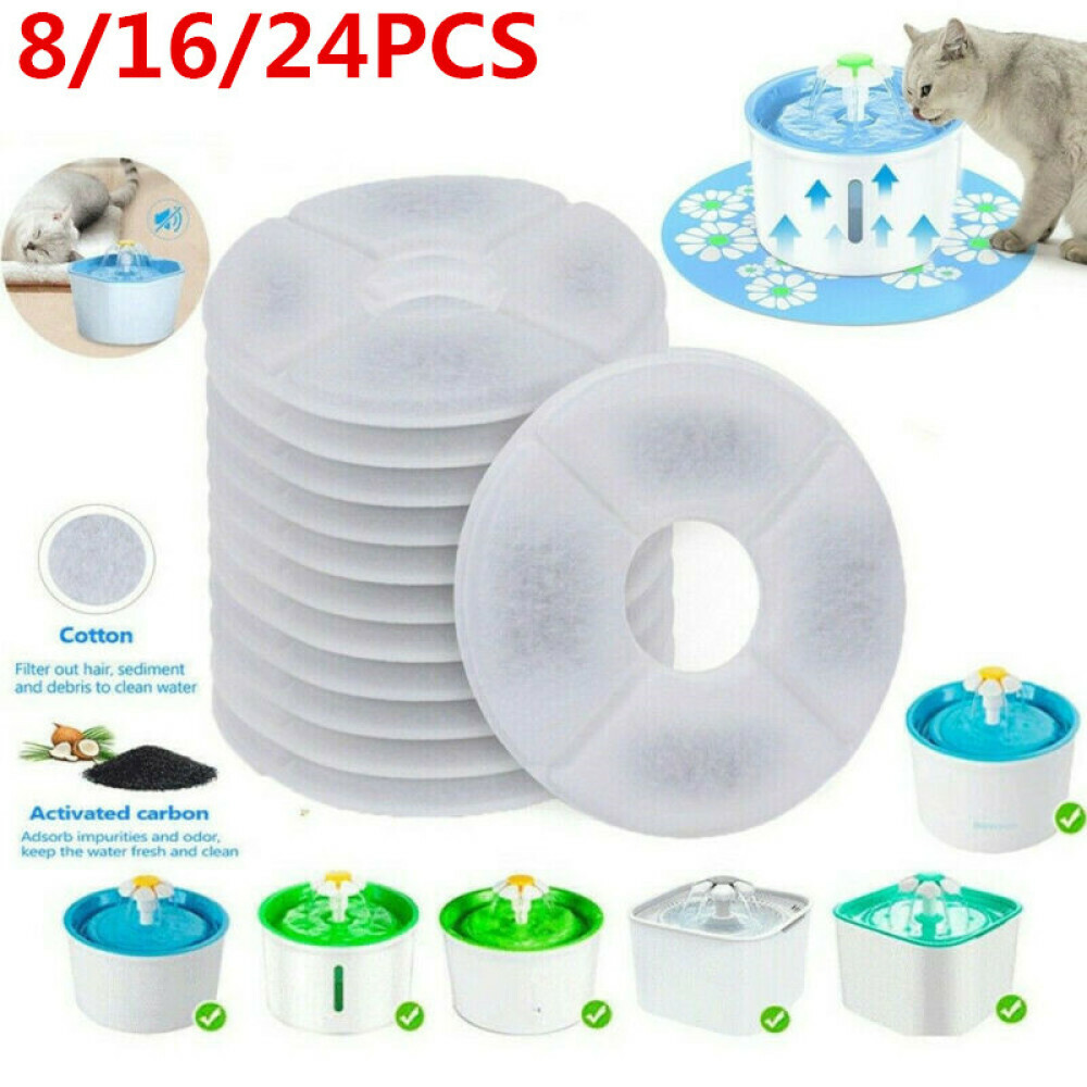 8/15/24PCS Pet Water Fountain Replacement Filter for Cat Dog Drinking