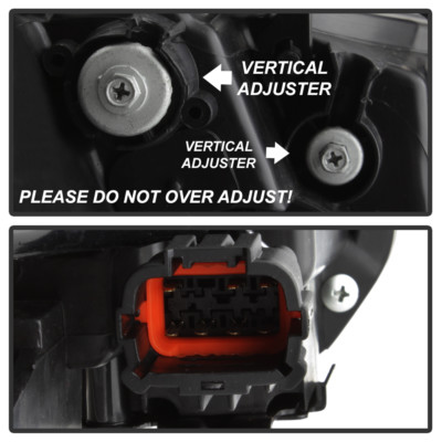 Black LED Switchback Headlights w/ Sequential Signal For 2008-2015 G37 Q60 Coupe